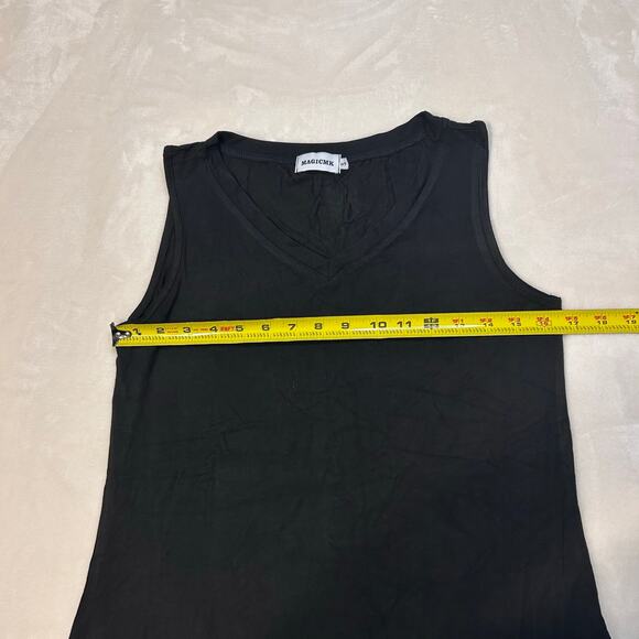 MagicMK Black V-Neck Tank Top - Size Small - Picture 3 of 6